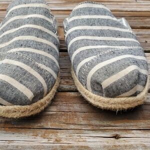 Striped Espadrille Flats